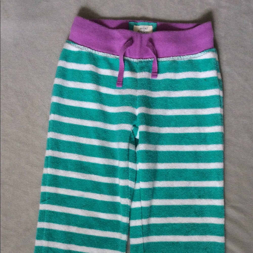 Mini Boden Girl’s toweling pants, 4, like new.